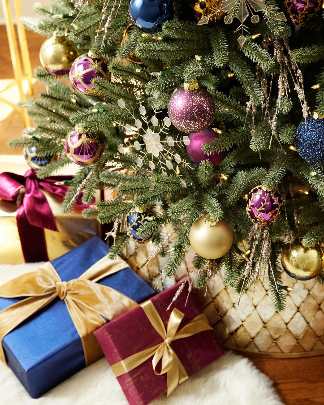 Amethyst & Sapphire Glass Bauble Collection