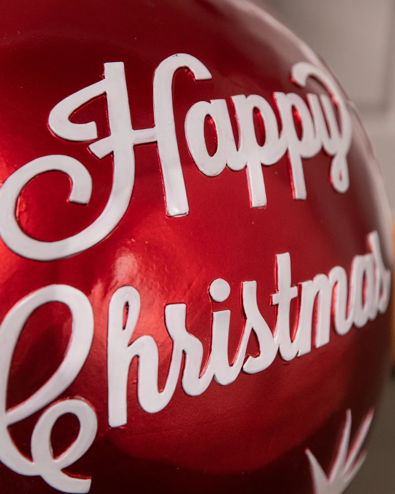 Lit Happy Christmas Starburst Baubles